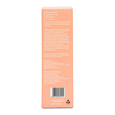 mCaffeine Kombucha Hydra Repair Sunscreen SPF50 PA++++ | UVA & UVB Protection, No White Cast | Hyaluronic Acid, Ceramides Sunscreen for Hydration & Barrier Repair | All Skin Types - 50ml